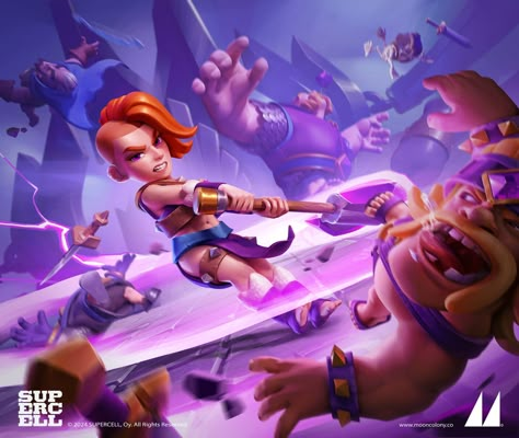 ArtStation - Clash Royale Key Art | Valkyrie Evolution, Mooncolony Valkyrie Clash Royale, Clash Royale Art, Game Key Art, Love Job, Games Mobile, Key Art, Star Wars Drawings, Keys Art, Clash Royale