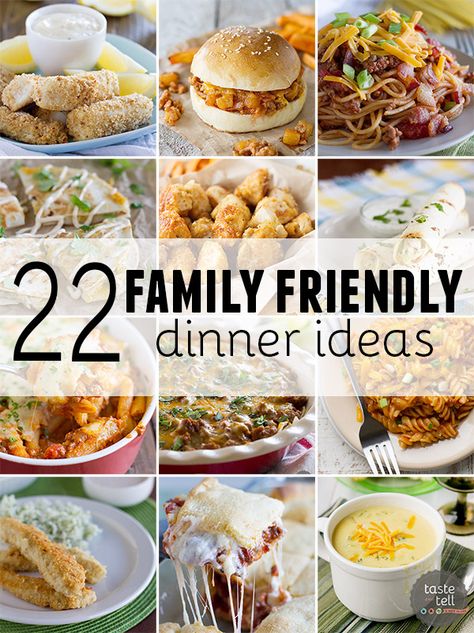 22 Family Friendly Dinner Ideas to make menu planning a breeze!  These recipes are kid AND adult approved! Family Dinner Menu, Family Dinner Ideas, Healthy Family Dinners, Family Friendly Dinners, Kid Friendly Dinner, Awesome Recipes, Healthy Family Meals, Easy Family Dinners, Dinner Appetizers