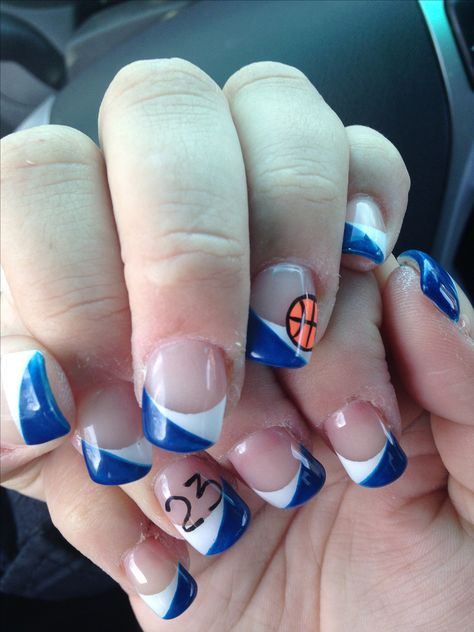 Number Nails Design, Basketball Nail Designs, Volleyball Nails, Sports Nail Art, Basketball Nails, Baseball Nails, Minion Nails, Sports Nails, Funky Nail Art