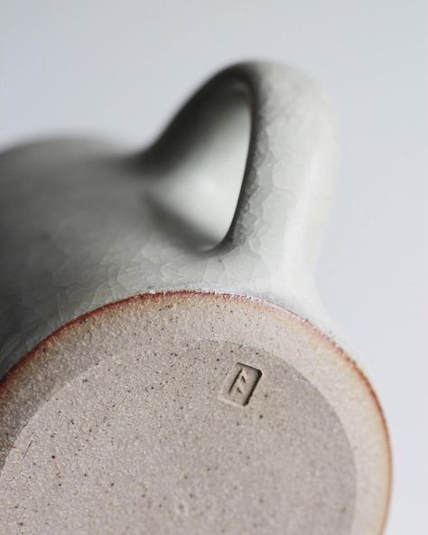 3,631 Likes, 71 Comments - Florian Gadsby (@floriangadsby) on Instagram: “The base of mug, trimmed smooth and turned to a beveled edge. I stamp the bottoms of my work with a…” Clay Makers Mark, Ceramic Signature Stamp, Pottery Logo, Ceramic Stamps, Florian Gadsby, Pottery Stamp, Red Ring, Clay Studio, Pottery Marks