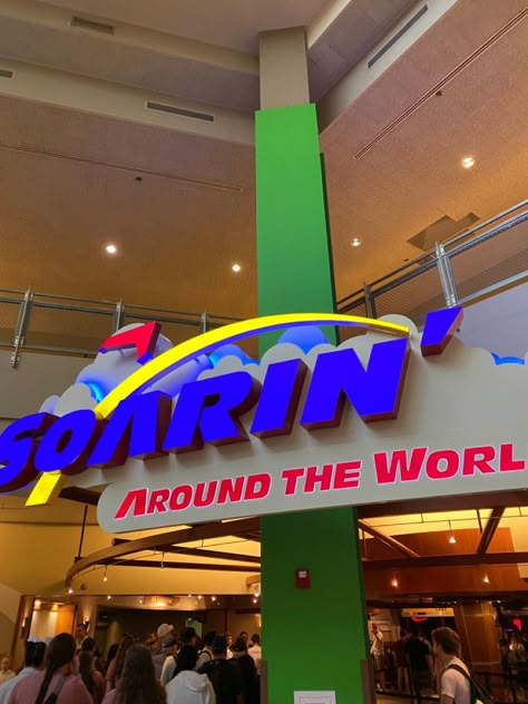 Soarin Around The World, Disney Ride Aesthetic, Disney World Nostalgia, Disney Rides Aesthetic, Soarin Disney World, Disney World Aesthetic Pictures, Walt Disney World Aesthetic, Soarin Epcot, Retro Disney World