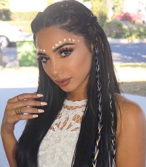 Music Festival Makeup, Hippie Makeup, Music Festival Hair, Coachella Hair, Coachella Makeup, Boho Makeup, Festival Make Up, Festival Makeup Glitter, Concert Hairstyles