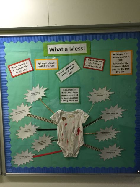 Messy play benefits board Infant Documentation Boards, Room Display Ideas, Baby Room Layout, Baby Room Display Boards, Baby Room Nursery School, Nursery Display Boards, Nursery Room Ideas Childcare, Baby Room Ideas Early Years, Infant Room Daycare