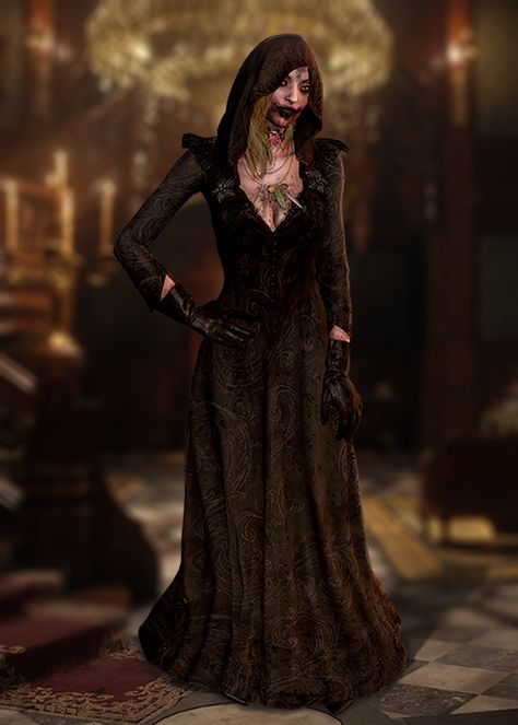 Bela Dimitrescu, Future Costume, Horror Halloween Costumes, Resident Evil Girl, Black Butler Characters, Resident Evil Collection, Witch Dress, Survival Horror Game, Detroit Become Human