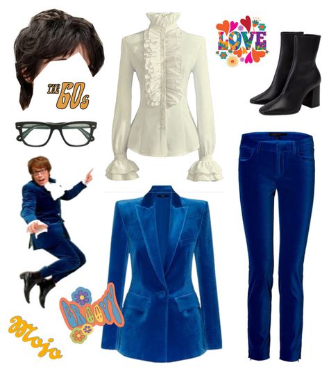 Austin Powers Costume Outfit | ShopLook Austin Powers Inspired Outfits, Austin Powers Cosplay, Austin Powers Women Costume, Austin Powers Party Theme, Austin Powers And Fembot Costume, Austin Powers Costume Female, Female Austin Powers Costume, Austin Powers Fancy Dress, Austin Powers Costume