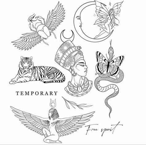 Egypt Tattoo Design, Flash Designs, Ear Tattoo Ideas, Torso Tattoos, Egypt Tattoo, Egyptian Tattoo, Tattoo Style Drawings, Different Tattoos, Tattoo Design Book