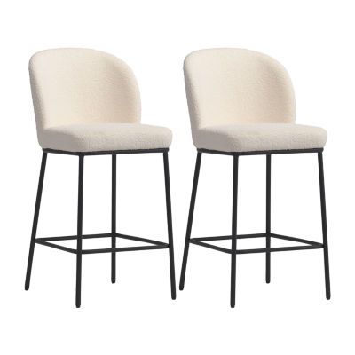 Buy Boucle 2-pc. Counter Height Upholstered Bar Stool at JCPenney.com today and Get Your Penney's Worth. Free shipping available Townhouse Kitchen, Coin Bar, Fabric Bar Stool, Island Stools, Home Vision Board, Stools For Kitchen Island, House Redo, Apartment Goals, Kitchen Dining Decor