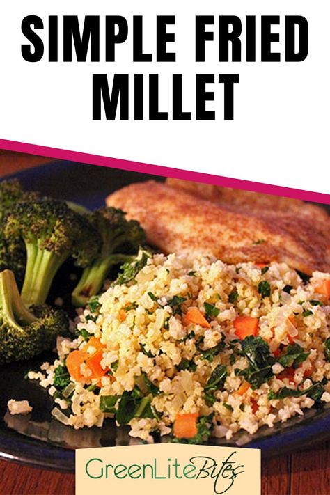 Simple Fried Millet Millet Pilaf, Millet Salad, How To Cook Millet, Millet Recipe, Pan Fried Tilapia, Fried Tilapia, Recipes Sides, Healthy Vegan Dinner Recipes, Whole Grain Foods