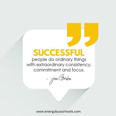 “Successful people do ordinary things with extraordinary consistency, commitment and focus.” — Jon Gordon Extraordinary Quotes, Jon Gordon, Energy Bus, Quality Quotes, Positive Things, Self Motivation, Successful People, Office Wall Decor, Office Wall