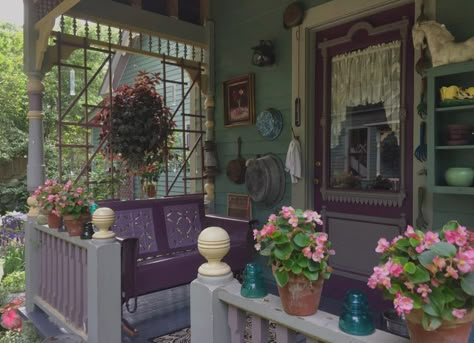 Whimsical House, Folk Victorian, Front Steps, Front Porches, Barbie Dream House, Dream House Interior, House Goals, Pretty House, Porch Decor