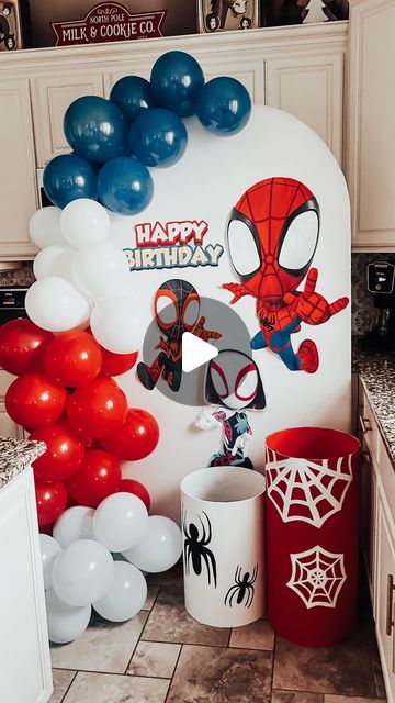 Kelsea | DIY projects & Life on Instagram: "✨like & Save for later 🕷️ 
Here’s exactly why you need this :
It saves money and has big impact 💥 

🤔 Yes — initial costs were around $80 HOWEVER I will be reusing this metal frame and white backdrop for probably every birthday for birthdays, holidays and celebrations ☺️

Which means I’ll only need to buy balloons and a backdrop to cut out for the next birthday ! 🥳 

Things like this make sense because it can be used over and over again - oh and did I mention it stores super nice and compact ?? 😏

Comment “ARCH” for a direct link to the products I used here 🙌🏻 

Want more home DIY projects and decor inspo ? Follow @alwaysa_kozyhome in the stories daily 🤎❣️

#diy #diyhome #home #homeproject #birthdayarch #balloonarch #diyballoonarch #metal Diy Spiderman Backdrop, Metal Frame Backdrop, Birthday Photo Frame, Metal Arch, Milk Cookies, Spiderman Birthday, Diy Backdrop, White Backdrop, Balloon Diy