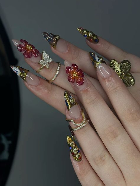 #nail design #nail inspo #elegant nails #nails #prom nails #trendy nails #minimalist nails #cool nail inspo #french tips #nude nail designs #ongle tendance ete 2024 #summer nails #coffin nails designs #coffin nails #grad nails #summer toe nails #spring nails #nail ideas #nails acrylic #nail designs #beachy nails #ongles automne #ongles septembre 2024 #bored panda coin #bored panda #summer acrylic nails #simple summer nails #holiday nails #august 2024 nails #beach nails #ongles noel Gold 3d Flower Nails, Medium Long Almond Nails, 3 D Flower Nails, Gold Flower Nails, Acrylic Flowers On Nails, Nails Acrylic Gold, Gel X Nails Almond, Simple Flower Nails, Nails Flower