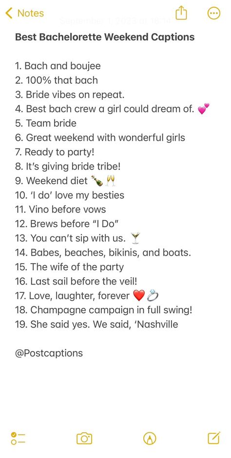 We have compiled a list of the most clever and hilarious Instagram captions perfect for any bachelorette party celebration! Bachelorette weekend captions| Bachelorette party captions for Ig| Bachelorette quotes for Instagram Hen Party Instagram Captions, Bach Party Quotes, Bride Tribe Quotes, Bachelorette Ig Captions, Bachelorette Sayings Quotes, Bachelorette Party Games Funny Hilarious, Bride To Be Instagram Story, Bachelorette Party Instagram Captions, Maid Of Honor Captions Instagram