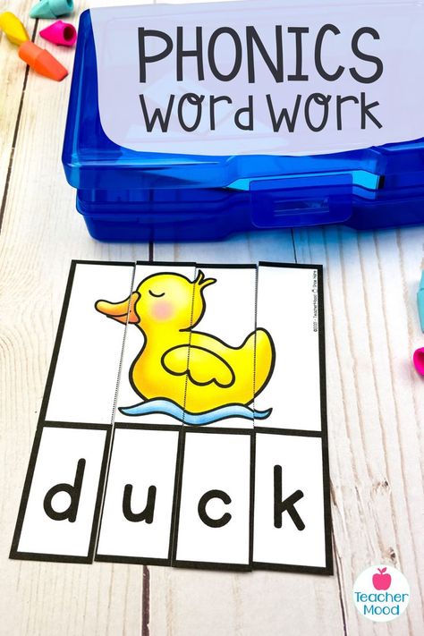 This resource is sure to hold the attention span of your students! Here, the focus is on words with digraph CK. There are 30 colorful puzzles available in a printable format as well as a digital, Google Slides version. Students will put together a puzzle, which will strengthen spelling and reading fluency skills. Students will be so busy “playing” the phonics game that they won’t even realize they are learning! Qu Words Phonics, Er Words Phonics, Ee Words Phonics, Qu Digraph, Ck Rule In Phonics, Phonics Puzzles, Digraph Words, Teacher Planning, Phonics Games