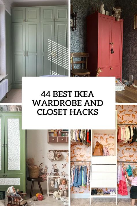 best ikea wardrobe closet hacks Ikea Furniture Hacks Closet, Built In Wardrobe Storage Ideas, Ikea Pax Wardrobe With Curtains, Ikea Gursken Hacks, Ikea Kleppstad Wardrobe Hack, Kleppstad Ikea Hack, Pax Closet Ideas, Ikea Hack Wardrobe, Ikea Wardrobe Ideas