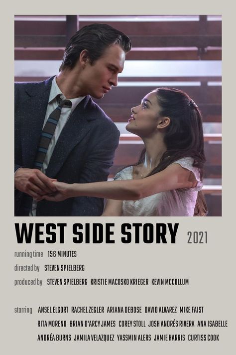 West Side Story Movie Poster, West Side Story Movie, Romcom Movies, Movies To Watch Teenagers, Netflix Movies To Watch, Tv Series To Watch, Girly Movies, Great Movies To Watch, Best Documentaries