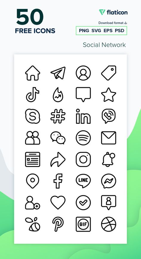 Social Network Icons, Social Media Icons Free, Free Icons Png, Planner Logo, Icon Download Free, Network Icon, Flat Design Icons, Graphic Design Assets, Free Icon Packs