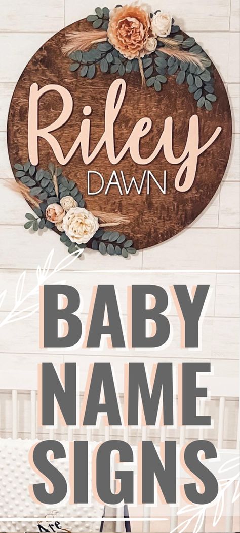 Nursery Wood Signs Name, Baby Girl Nursery Name Sign, Wood Name Signs Nursery, Diy Name Signs For Nursery, Baby Name Signs For Nursery, Baby Bedroom Ideas Neutral, Baby Room Ideas Early Years, Nursery Name Sign Girl, Unique Photoshoot