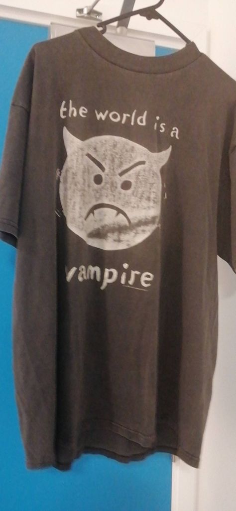 Vintage Smashing Pumpkins 1996 The World Is A Vampire T Shirt | Grailed Arctic Monkeys Tshirt, Vampire T Shirt, Smashing Pumpkins Shirt, Bat Dragon, Cool Name, The Smashing Pumpkins, Earthy Vibes, Bday List, Oversized Clothes