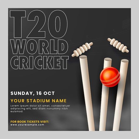 Vector t20 world cricket match poster or... | Premium Vector #Freepik #vector #t20 #cricket-team #cricket-match #cricket-league Cricket Match Poster, Match Poster, Marriage Poses, Cricket Quotes, Cricket Poster, Match Score, World Cricket, Poster Template Design, T20 Cricket