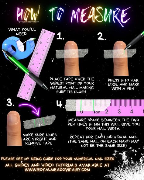 How To Measure Yourself, Rock Chic, Nail Sizes, Nail Tutorials, How To Measure, Step By Step Guide, Artist On Instagram, Nail Artist, Video Tutorials