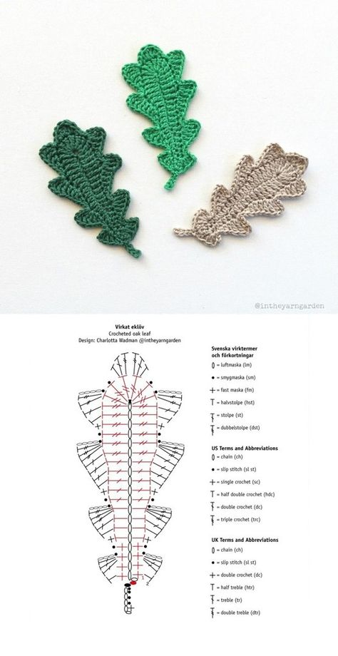 Crochet Holly, Crocheted Leaves, Holly Plant, Crochet Leaf Patterns, Crochet Motif Patterns, Pola Amigurumi, Crochet Plant, Crochet Leaves, Crochet Fall