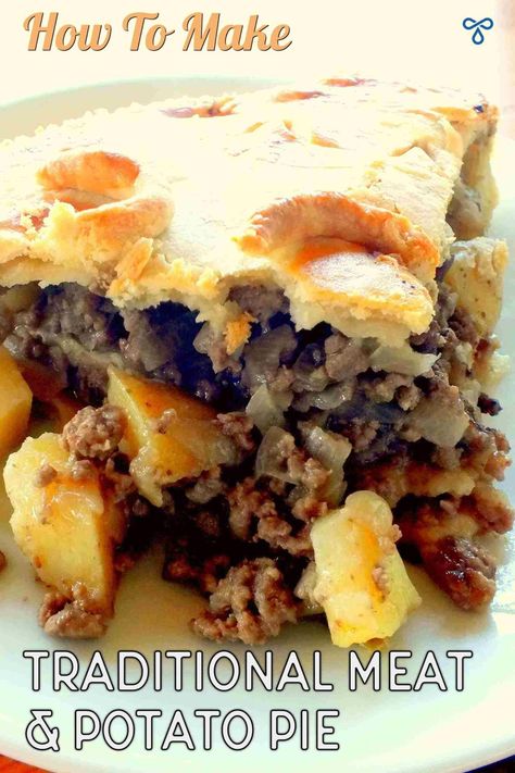 Meat Pie Pastry Recipe, British Meat Pie Recipe, Pasty Pie Recipe, Scottish Meat Pie Recipe, Meat And Potato Pie, Minced Beef Pie, Beef Pie Recipe, Chorizo Paella, Meat And Potatoes Recipes