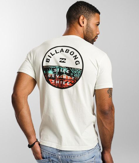 Billabong Rotor Fill T-Shirt - Men's T-Shirts in Seaglass | Buckle T Shirt Model, Billabong Men, Surf Tee, Surf Tshirt, Shirt Model, Surf Outfit, Conversion Chart, Accessories Clothing, Diy Prints