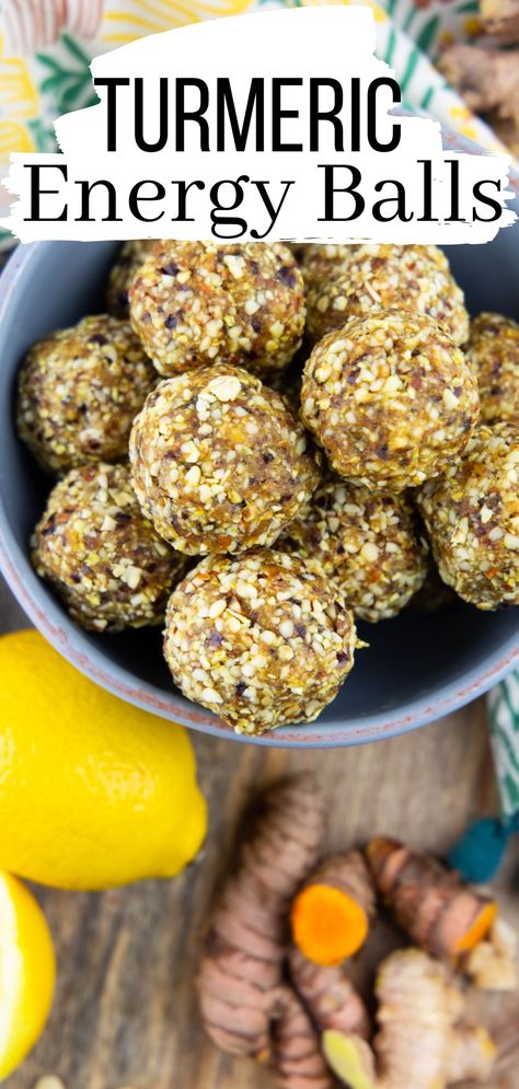 Turmeric Energy Balls, Gluten Free Energy Bites, Energy Bars Healthy, Vegan Energy Balls, Energy Balls Healthy, Energy Bars Recipe, Energy Bites Recipes, Energy Ball Recipe, Turmeric Recipes