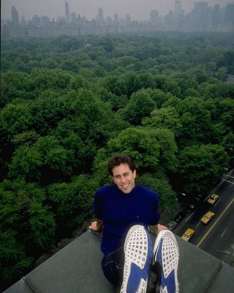 Happy Birthday to the OG sneaker king Jerry Seinfeld. #seinfeld #nike by highsnobiety 90s Sitcoms, Jerry Seinfeld, Serenity Now, Nyc Skyline, Seinfeld, New Wall, Best Tv, Central Park, New Yorker