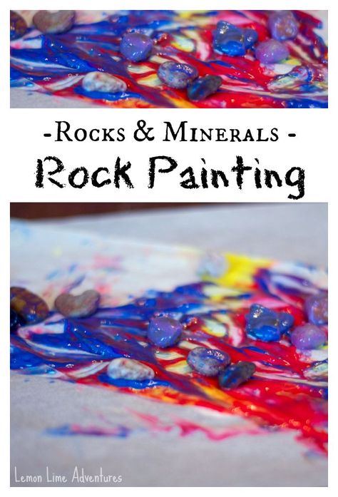 Rocks and Minerals Rock Painting | 3 Excellent summer nature crafts using nature Rock Cycle For Kids, Rock Study, Rock Unit, Cycle For Kids, Minerals Art, Rock Cycle, Nature Craft, Summer Nature, Toddler Art