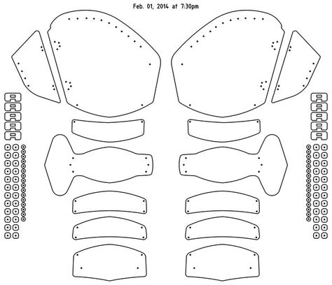 Armour Template, Cosplay Armor Tutorial, Armor Making, Larp Diy, Armor Template, Armor Tutorial, Armor Pattern, Sca Armor, Leather Armour