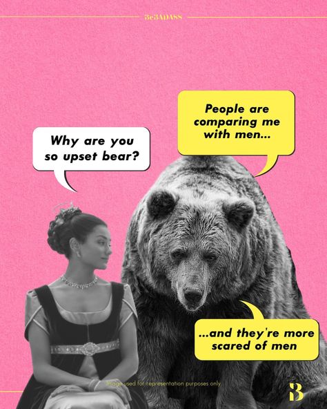 When thousands of women are choosing to risk their lives with a bear rather than take a chance being alone with man, it might just be a look into the problematic society we live in 🥲 #BeBadass [dear men, yes all women, women’s safety, trending topic, online debate, gender inequality, why we need feminism, feminist content] Real Men Are Feminists, Why We Need Feminism, Not All Men Feminism, Man Or Bear, Bear Moodboard, Trip Fontaine, Feminist Men, Female Rage, Angry Women