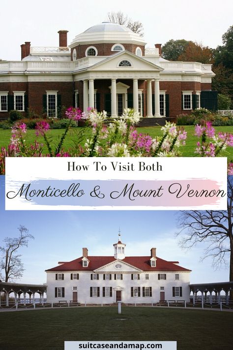 A Guide to Visiting Monticello and Mount Vernon ~ Suitcase and a Map Travel Virginia, Four Corners Monument, Travel Tree, Devils Tower, Family Road Trip, Virginia Travel, Badlands National Park, Shenandoah National Park, Family Road Trips