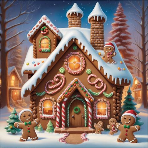 Dollar Tree Toys, Fake Bakes, Whatsapp Wallpaper Cute, Gingerbread Crafts, Gingerbread Christmas Decor, Budget Crafts, Christmas Scenery, Candy House, Christmas Artwork