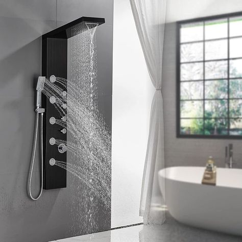 waterfall shower set
Rain shower system Shower Tower Panel, Shower Tower, Bathroom Shower Panels, Shower Column, Bathroom Shower Faucets, Adjustable Shower Head, Waterfall Shower, Shower Columns, Shower Panel