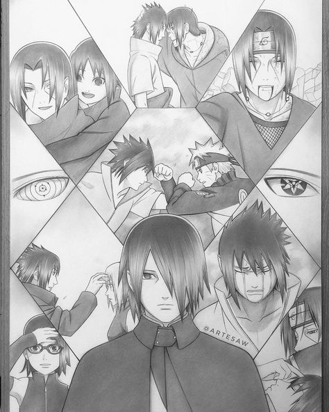 @artesaw on Instagram: “Sasuke memories (commission) done on A2 size sheet, let me know your thoughts about this one please ❤️☺️ . DM for commission . Follow me…” Itachi Vs Sasuke, Sasuke Drawing, Naruto And Boruto, Sasuke Itachi, Naruto Sketch Drawing, Naruto And Sasuke Wallpaper, Naruto Vs Sasuke, Naruto Sketch, Best Anime Drawings