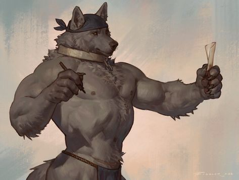 Taran Fiddler, Tekken Wallpaper, Wolf Character, Werewolf Art, Mythical Creatures Art, Animal Sketches, Arte Animal, Gay Art, Creature Art