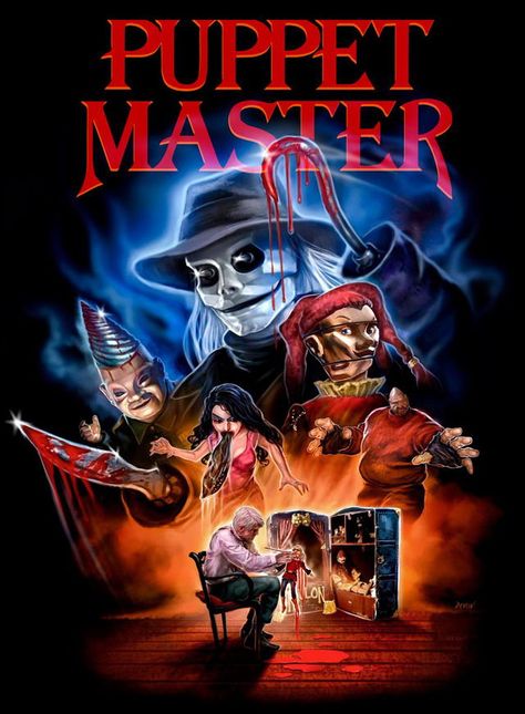 Puppet Master (1989) Gold Sharpie, Classic Horror Movies Posters, Terror Movies, Puppet Master, Movie Artwork, Horror Movie Icons, Horror Artwork, Horror Posters, Retro Horror