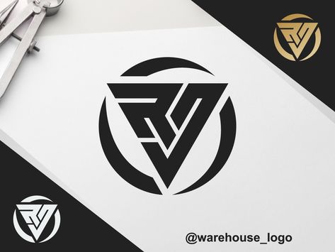 rv logo by warehouse_logo Moto Logo Design, Rv Logo, Logo Design Ideas Creative, Barber Shop Business Cards, Logo Moto, Moto Logo, Phone Lock Screen Wallpaper, Youtube Banner Design, Stylish Alphabets