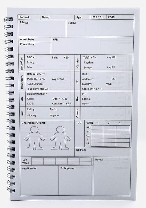 Amazon.com : EZ Handoff (Full Size Edition) - Nursing Report Made Simple! Nursing Report Sheets / Nursing Report Sheets Notebook / Nursing Report Sheet / Nurse Report Sheet Notebook / Nurse Report Sheets : Office Products Vital Signs Chart, Nursing School Essentials, Pcu Nurse, Charting For Nurses, Student Essentials, Wound Care Nursing, Nurse Report Sheet, Nursing School Essential, Nursing Process