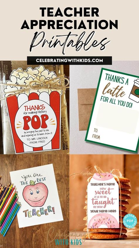 Looking for a unique way to say thank you? Explore our teacher appreciation printables for customizable cards, posters, and more. Popcorn Teacher Appreciation, Crafts With Toddlers, Teacher Appreciation Gifts Printables, Teacher Appreciation Gift Card, Mentor Teacher, Halloween Teacher Gifts, Teacher Appreciation Printables, Showing Gratitude, Thanks A Latte