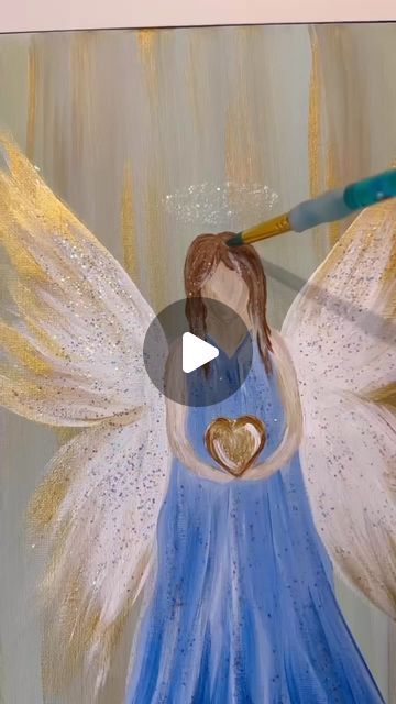 Painted Angels, Angel Diy, Instagram Painting, Painting Tutorials, Easy Paintings, Painting Ideas, Angel, On Instagram, Instagram