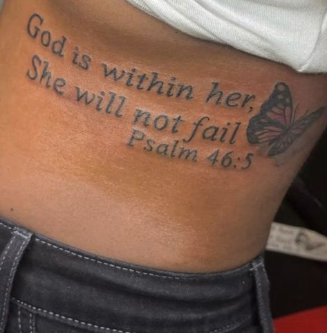 Bible Scripture Tattoos Black Woman, Bible Scripture Tattoos For Women, Scripture Tattoos Black Women, Psalm 46 5 Tattoo, Bible Scripture Tattoos, Inside Of Arm Tattoo, Tattoos Neck, Scripture Tattoos, Bible Tattoos