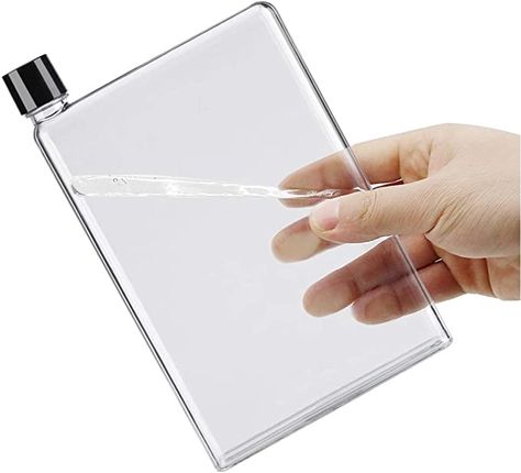 Amazon.com : Gelible Clear Reusable Slim Flat Water Bottle 420ml Portable - Fits in Pocket &Random Corner.for School, Sports, Travel, Dining Time : Sports & Outdoors Flat Water Bottle, Flat Water, Water Bladder, Life Straw, Filtered Water Bottle, Portable Water Bottle, Best Water Bottle, Reusable Water Bottles, Reusable Bottle