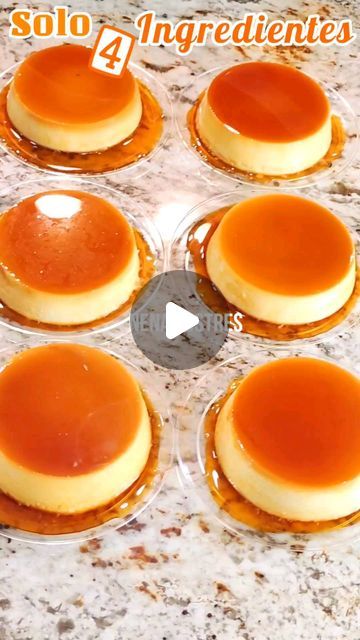 Nena Postres on Instagram: "Flanes Individuales con solo 4 Ingredientes 🍮 #flan" Individual Flan Recipe, Mini Flan Cups For Party, Individual Flan Cups, Mini Flans Desserts, Mini Flan Recipe, Flan Cups, Individual Flan, Desert Cups Ideas, Banana Flan