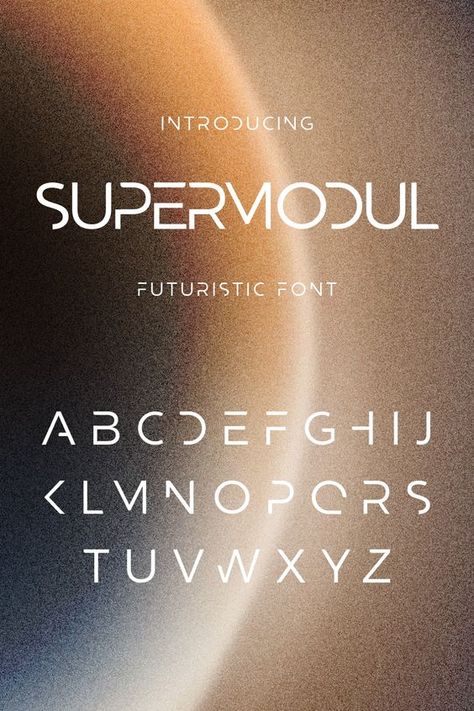 Supermodul Font Font fonts #font #fonts 3.605 Space Font Design, Future Font Design, Future Typography Design, Futuristic Font Alphabet, Sci Fi Branding, Free Futuristic Fonts, Minimal Futuristic Graphic Design, Techy Fonts, Space Typography Design