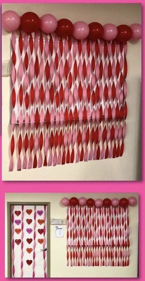 Valentine’s Day Streamers, Valentine Streamer Ideas, Valentines Streamer Decorations, Valentine's Party Decorations, Valentine's Dance Decorations, Valentines Cubicle Decorations, Valentines Office Decorations Ideas, Valentines Streamers, Valentine Dance Ideas