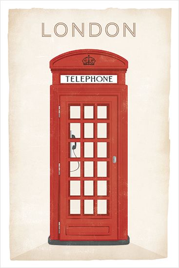 Outside The Box Art, London Telephone Booth, London Phone Booth, London Drawing, Red Telephone Box, Dental Office Design Interiors, London Party, Red Telephone, Art Galleries Design