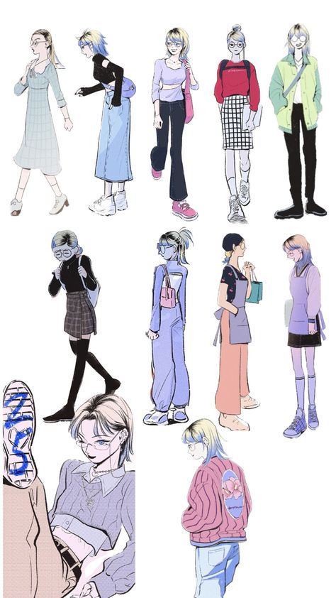 Webtoon Character Design, Webtoon Fashion, Webtoon Outfits, Webtoon Illustration, Manhwa Outfits, Webtoon Style, Cartoon Fan, Kpop Drawings, Shoujo Manga